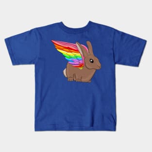 Rabbit with rainbow wings Kids T-Shirt